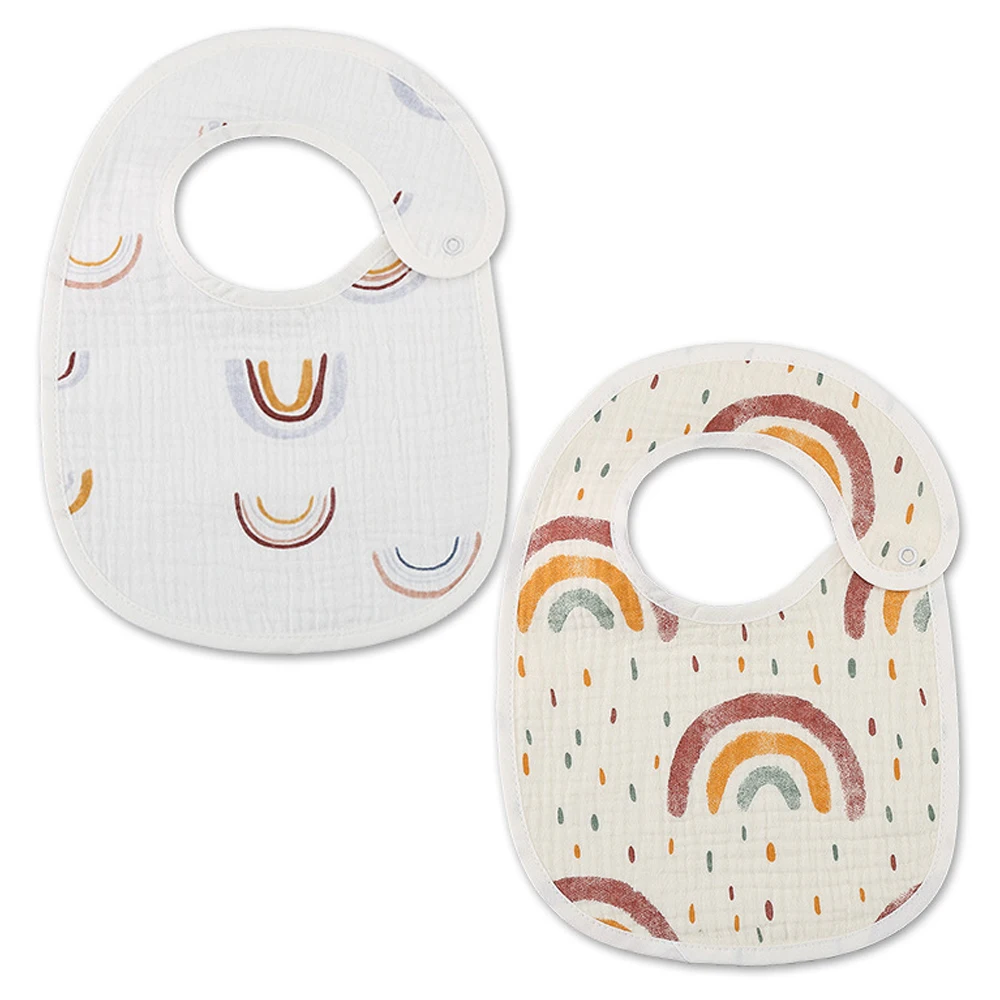 Baby Bibs Waterproof Newborn Burp Cloths Cotton Girls and Boys Work Bibs Cute Print Soft Baby Feeding Accessories