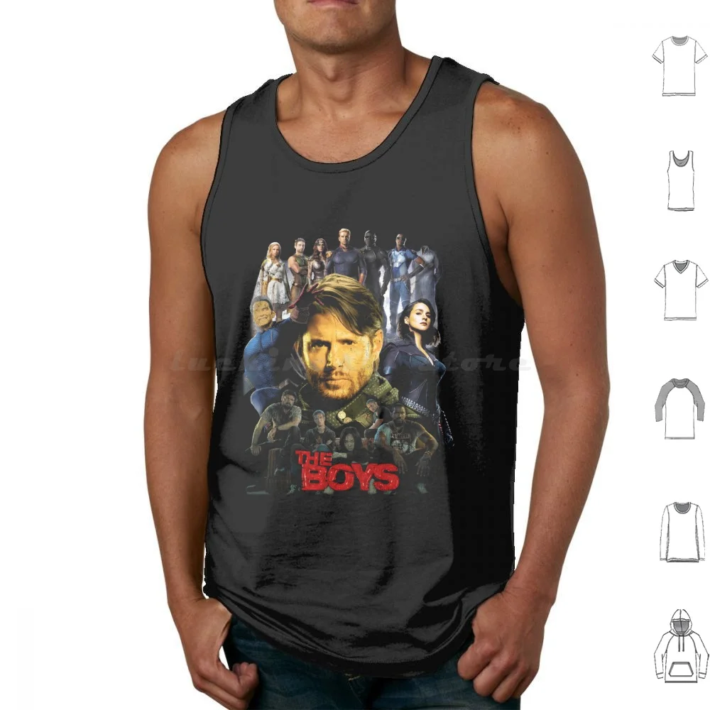 The Dark Side Of Heroes Bootleg Vintage Design Tank Tops Print Cotton Super Hero America Heroes Tv Shows Dark Side Of