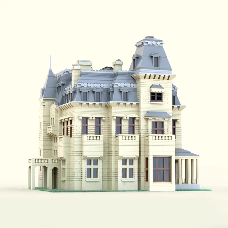 4219PCS MOC Construction Chateau-sur-Mer House Street Model Building Stacking Bricks Creative Toys Kid Gift Diy