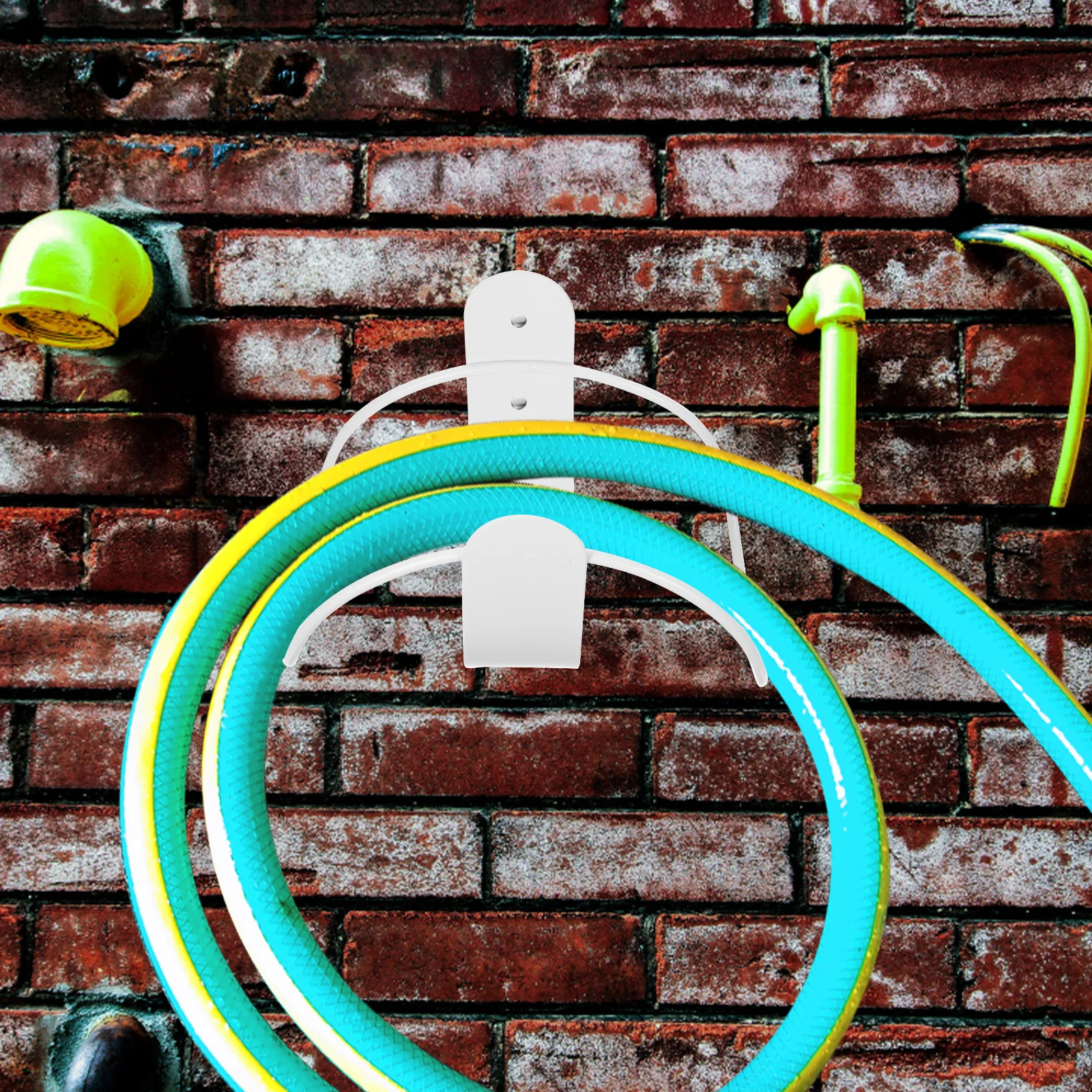 

Garden Hose Rack Heavy Duty Metal Water Pipe Hanger Convenient Outdoor Water Hose Storage Organizer Hook Wire Hook