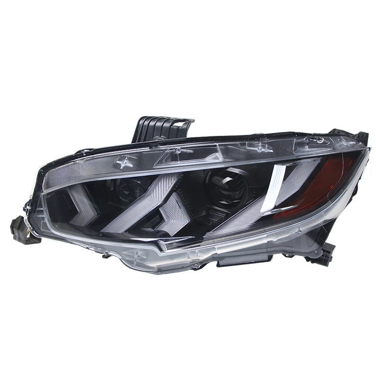 LED Headlights for Honda Civic 10th Gen 2016 - 2021 Lamborghini w/Sequential Red Demon Eye Civic FK7 Headlight Headlamp