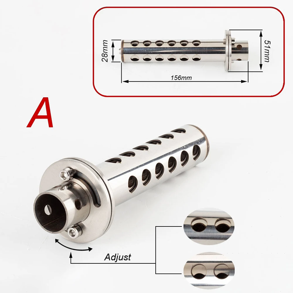 Universele 48MM 51MM motoruitlaatsysteem Draaibare Verstelbare Motoruitlaat RVS DB Killer slip-on - afbeelding 1