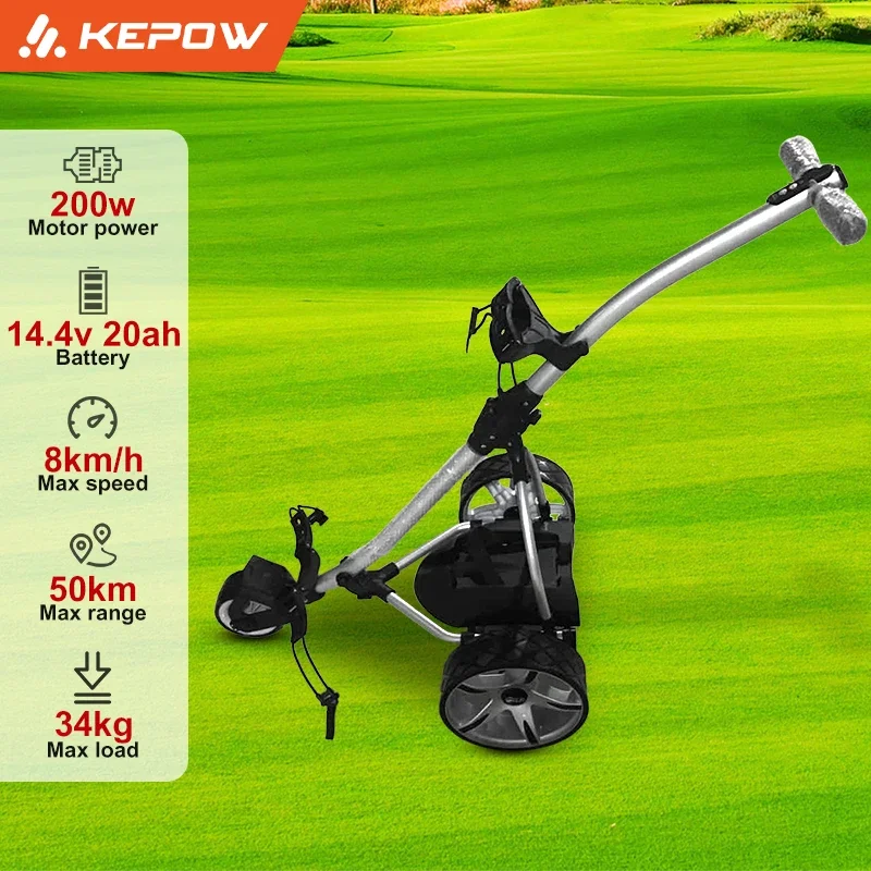 Buggy de Golf 200W moteur 14.4V 20Ah chariot de Golf au Lithium 8 KM/h vitesse 30 degrés fonction de mémoire d'escalade indicateur de batterie ​ ​   S1