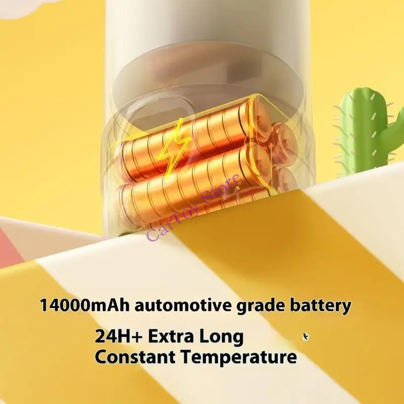 جهاز تسخين حليب الأطفال الكهربائي المحمول من الفولاذ المقاوم للصدأ، شاشة LED داخلية لمراقبة درجة الحرارة في الوقت الحقيقي، تصميم #3