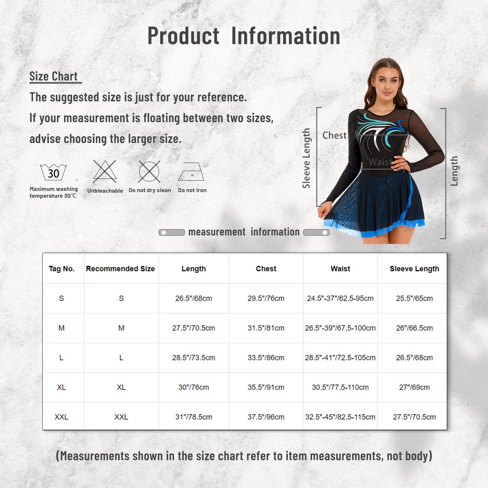 Figure Skating Dress Women Adults Ballet Outfits Rhinestone Sheer Mesh Ballerina Competition Wear Gymnastics Leotard Dress