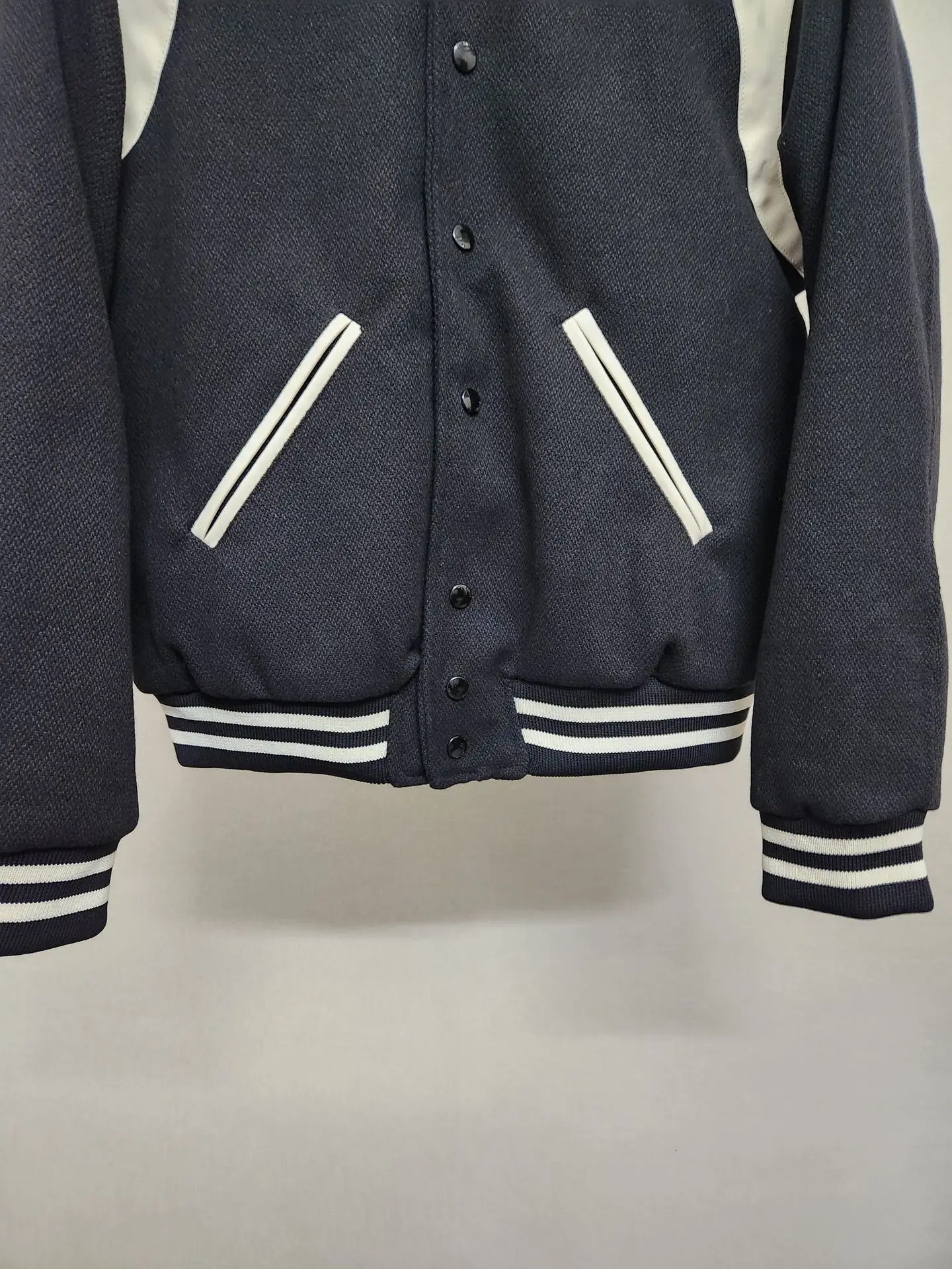 Classic wool patchwork baseball jacket for men and women college style British jacket pilot jacket