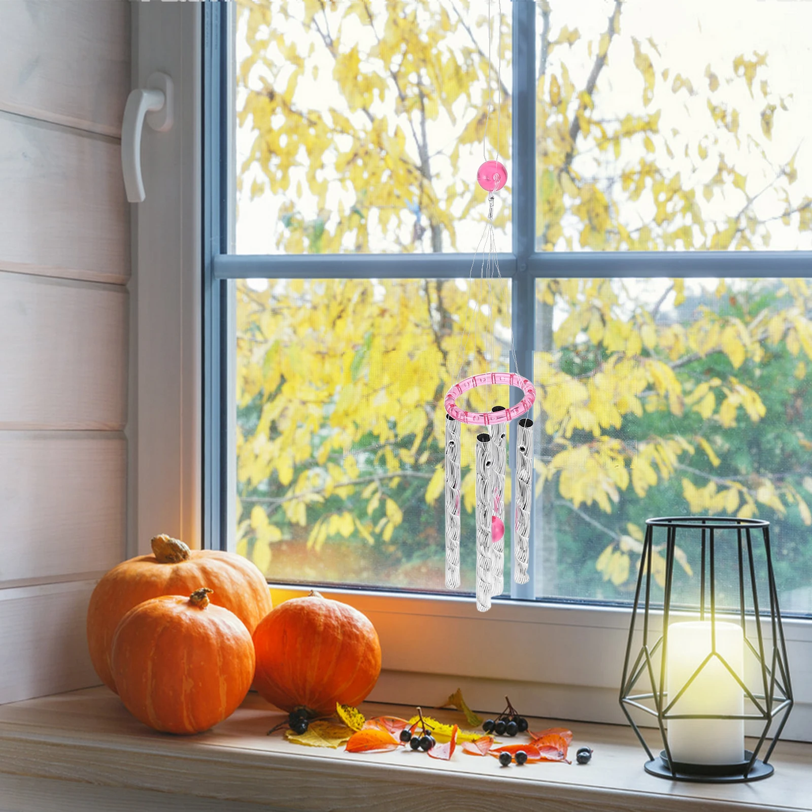 

1Set Wind Chime Tubes Replacement DIY Kit 8mm Craft Beads for Garden Patio Small Space Decoration Wind Chime Parts