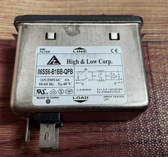 

1PCS 06SS6-B1BB-QPB EMI FILTER FUSE 115/250VAC 6A