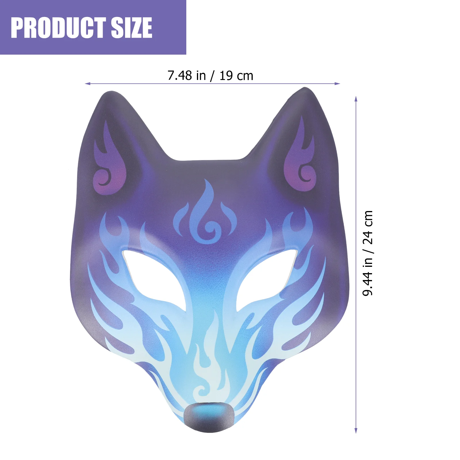 Fox Mask Attractive Cosplay Halloween Costume Masquerade Party Supplies Pu Eva for Japanese Prop Creative Comfortable