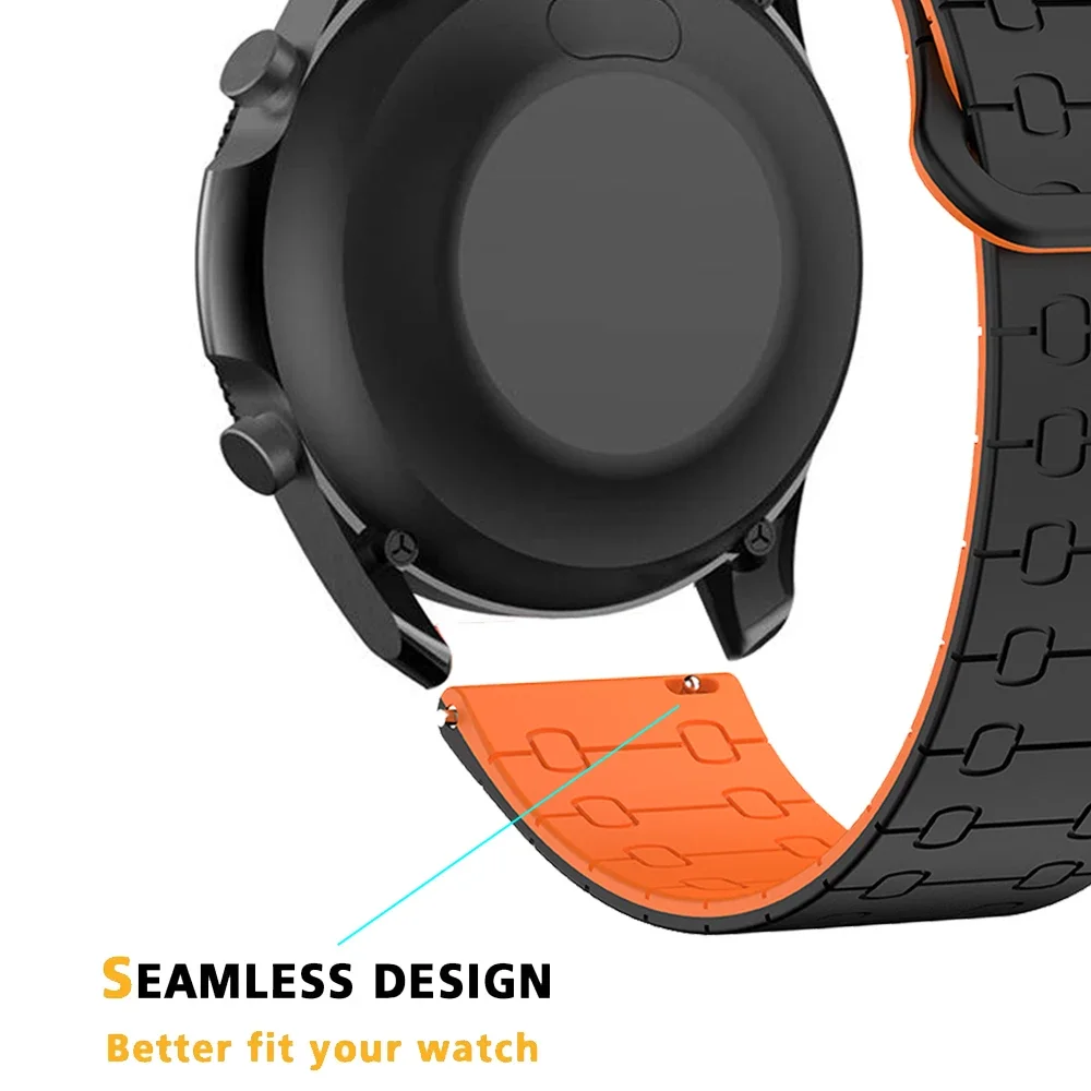 22mm Magnetic Loop bands For Amazfit GTR/2/2e/3/3pro/GTR 4/47mm/stratos silicone watch bracelet Amazfit bip 6 5/BALANCE 2 strap