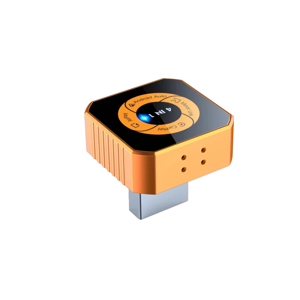 4-in-1 draadloze CarPlay Smart Box, bedraad naar draadloos Android Auto Plug & Play adapter, AirPlay Miracast Mirror Link Smart Dongle - afbeelding 2