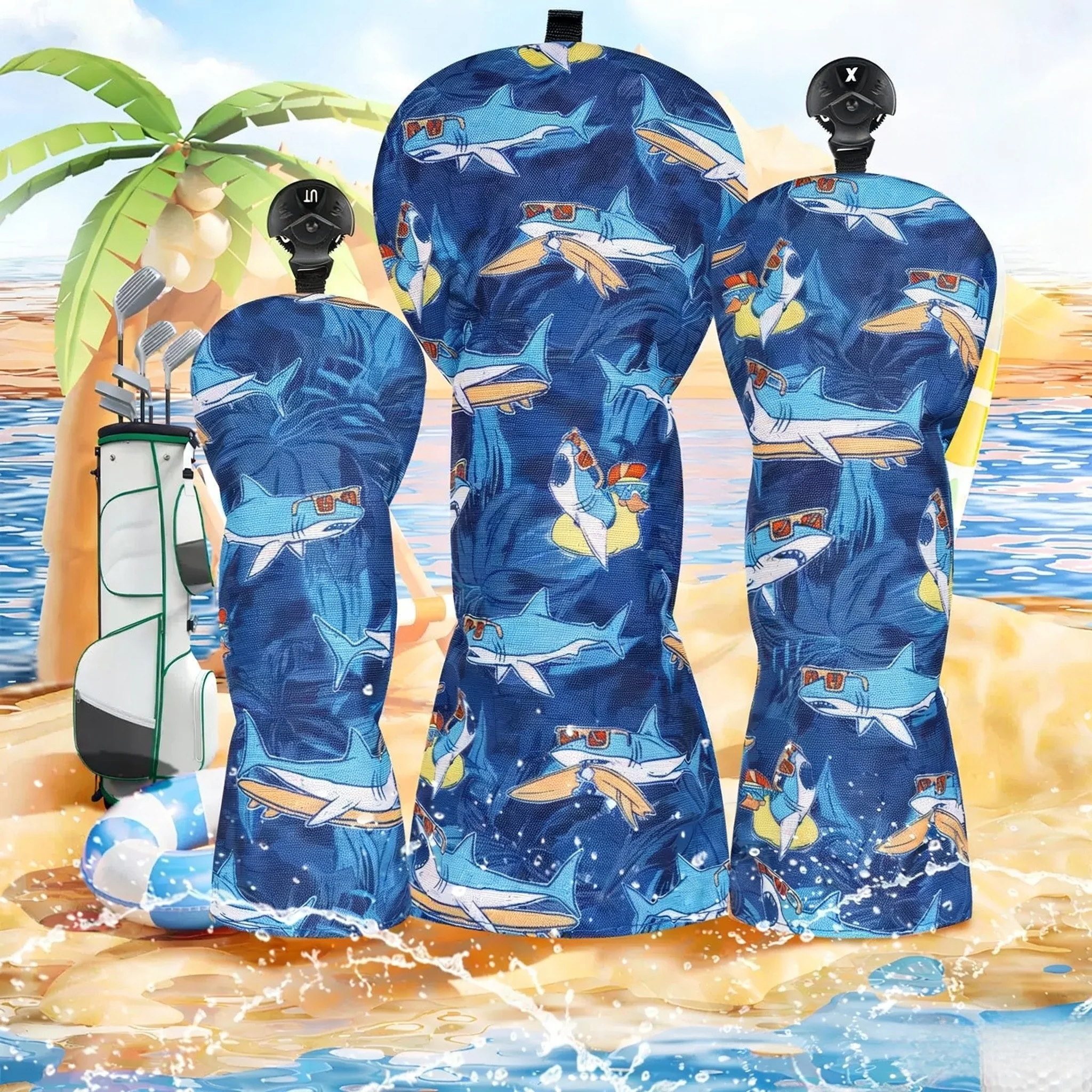 high-quali-leather-golf-fairway-wood-holder-ark-print-wear-resistant-anti-colion-club-protection-cover-sport-fan-goods