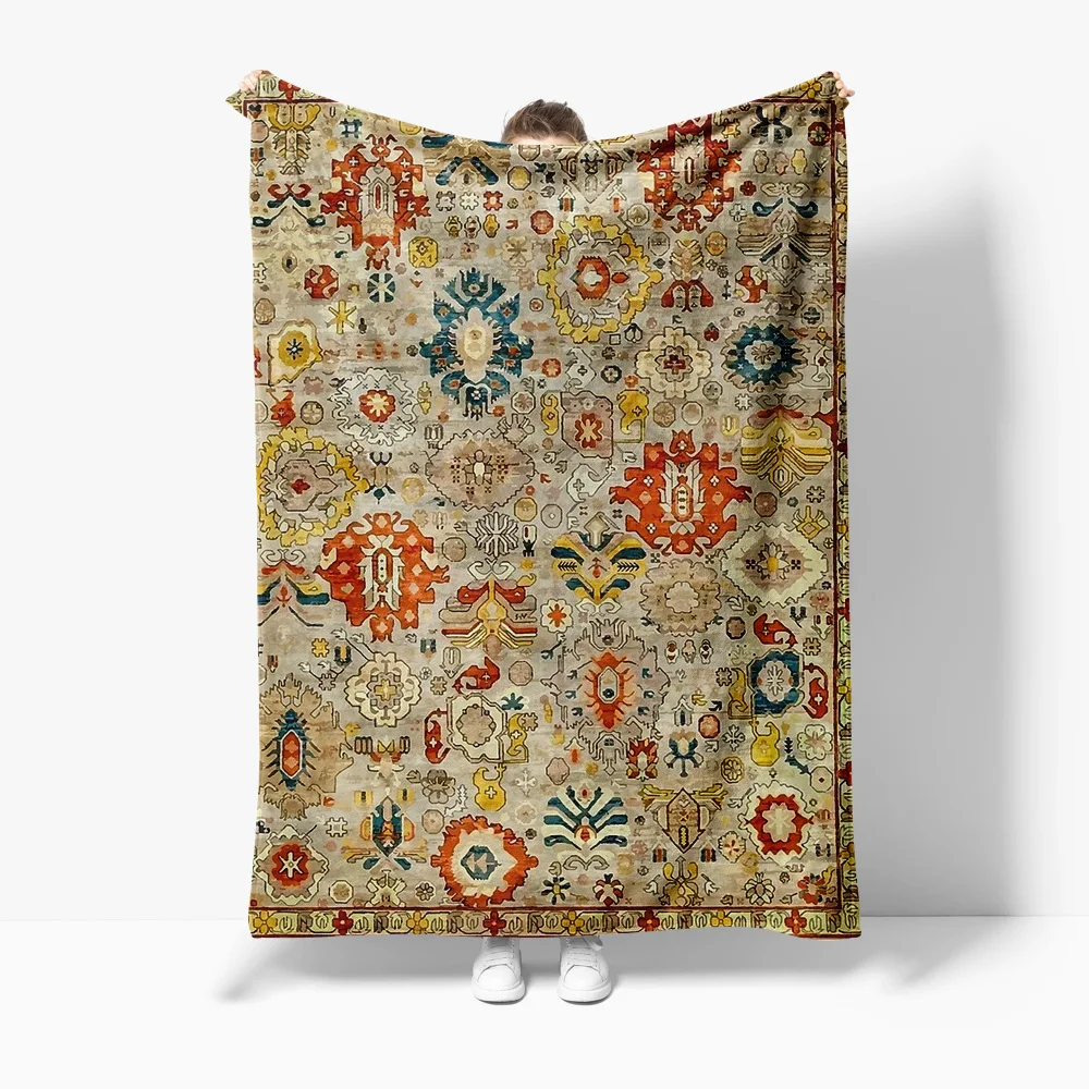 Alfombra Kilim turca Vintage Oriental, alfombra de cama de algodón hecha a mano, funda de cojín bohemia para decoración del hogar, 130x180cm