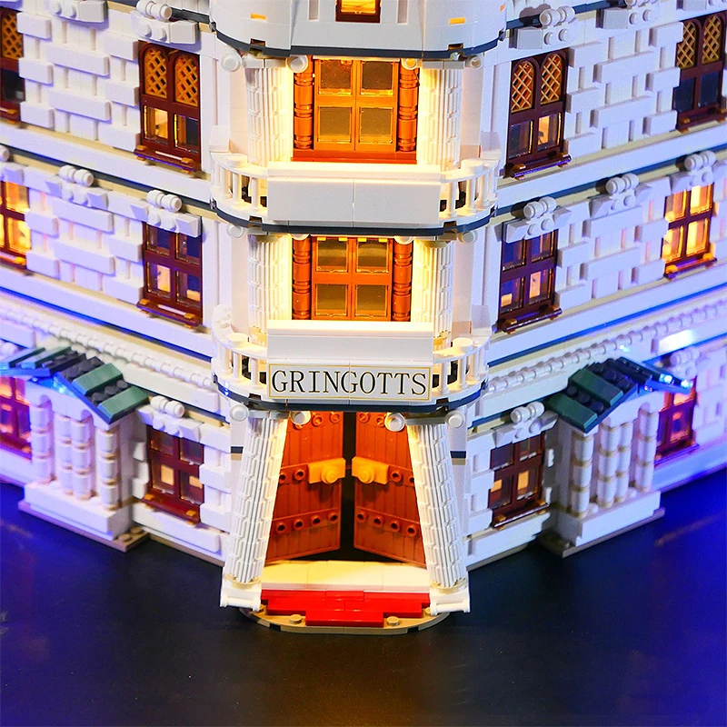 Diy Rc Led Light Kit Voor Lego 032101 Diagon Alley Bank (Alleen Led Licht, Zonder Blokken Model)