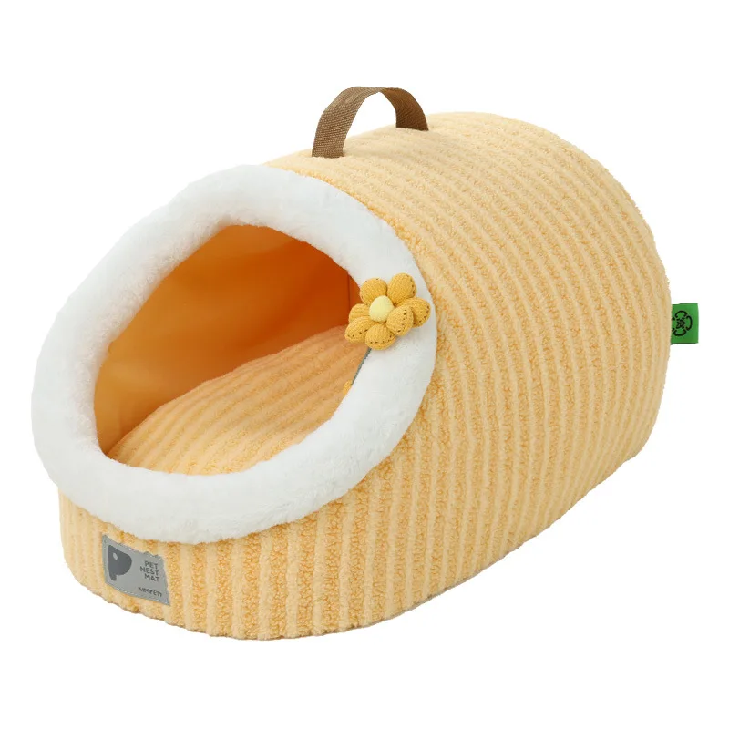 New Autumn and Winter Warm Cat Nest Ins Wind Semi-enclosed Portable Pet Nest Three-dimensional House Dog Nest