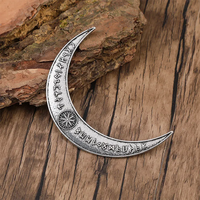 Retro Crescent Hair Accessory Viking Odin Rune Crescent-Shaped Hairpin Hair Ornament Nordic Norwegian Style Hair Accessory Gift for Friends Valentine's Day Mother's Day Birthday Gift