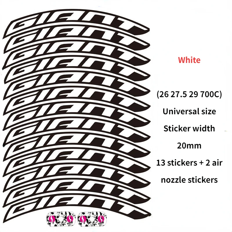 MTB Rim Stickers width 20mm Bike Wheel Set Decal Cycling Protective Film 26 27.5 29 700C Generic Bicycle Accessories Decorative