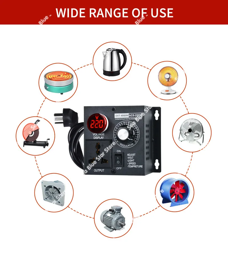 Reducer 220V Stepless Transmission 4KW Fan Fan Speed Control Switch Temperature Regulation Dimming Reducer