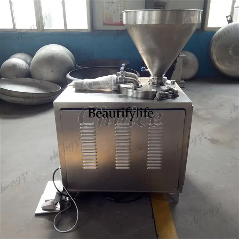 Commercial Dual Lane Hydraulic Sausage Stuffer Fully Automatic Ham & Century Egg Sausage Filling Maker Meat Processing Equipment