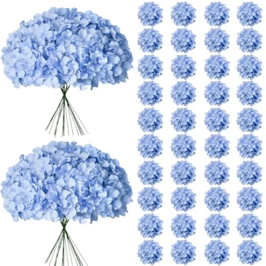 

Hydrangea Artificial Flowers Bulk Realistic Silk Fake Flowers with Stems Faux Hydrangea Flowers for Wedding Home Decor Centerpi