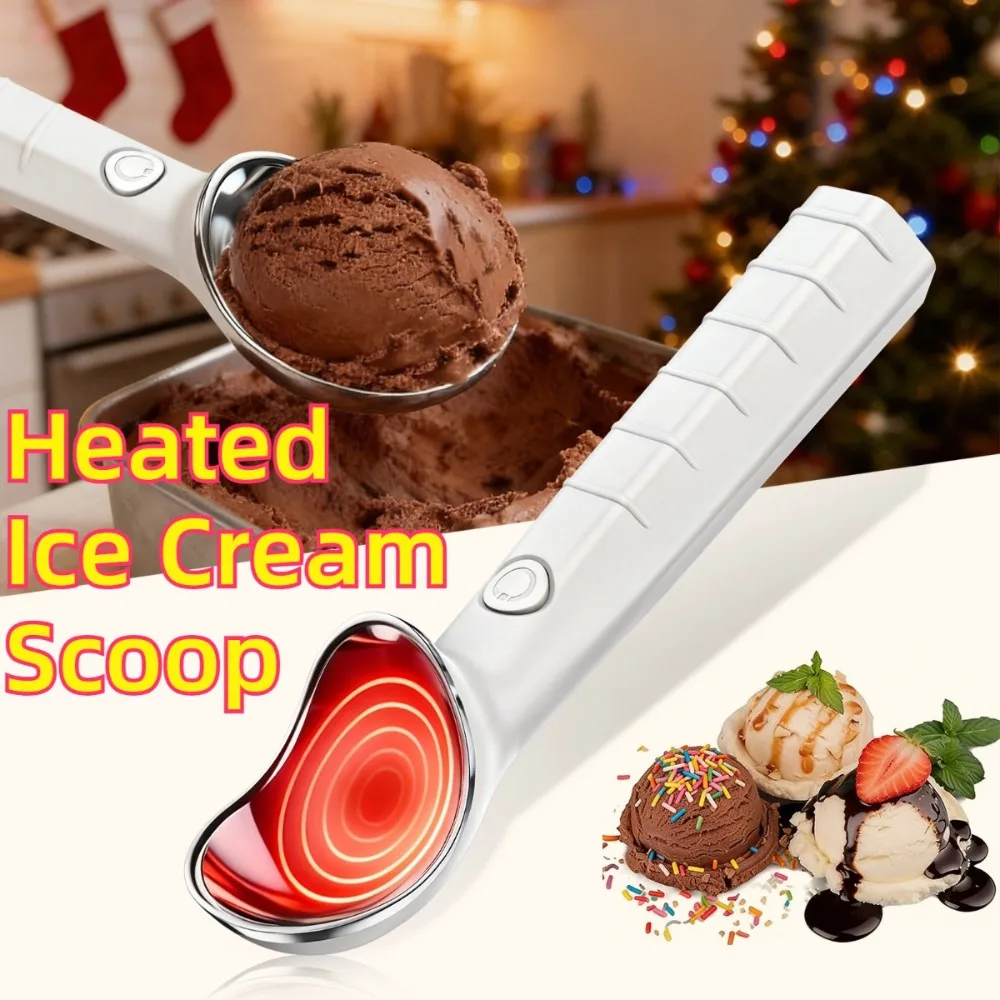 

Heated Ice Cream Scoop Effortless Hard Ice Cream Scooper Easy Clean Non Stick 304 Stainless Steel Ice Cream Gelato Desserts