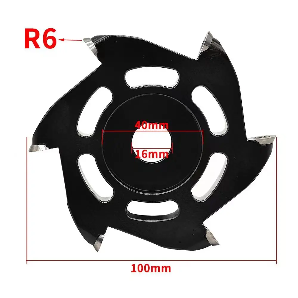 Wood Carving Disc 6 Carbide Inserts Angle Grinder Disc Wood Shaping Disc Woodworking Cutting Disc