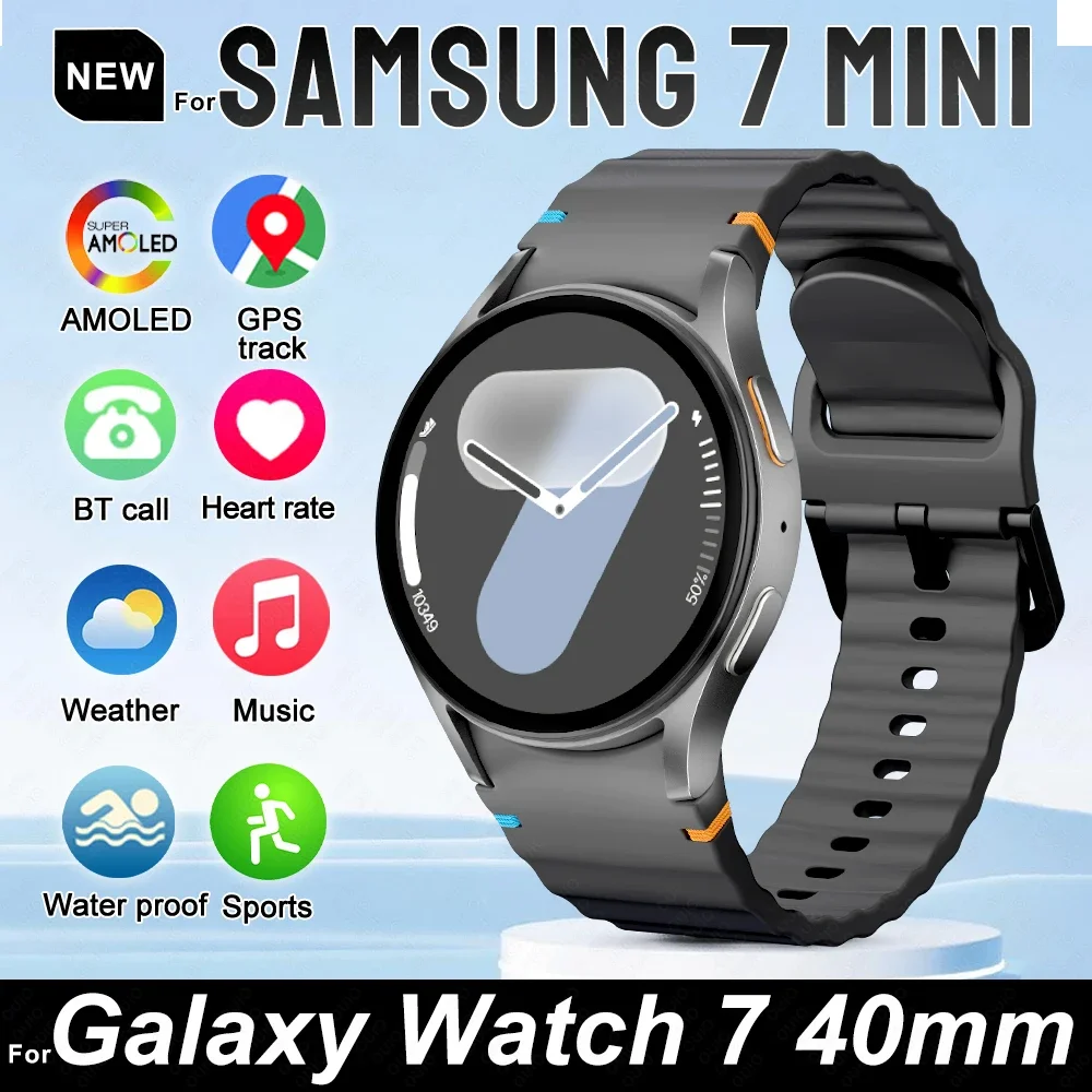 Original For Samsung Galaxy Watch 7 mini Smart Watch Men Women HD AMOLED Voice Call NFC GPS Tracker Sports Watches Custom Dial