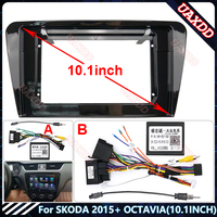Car Radio Fascia Frame For Skoda Octavia 2015 10 .1inch Stereo Panel Wire Harness Power Cable Adapter Canbus Decoder