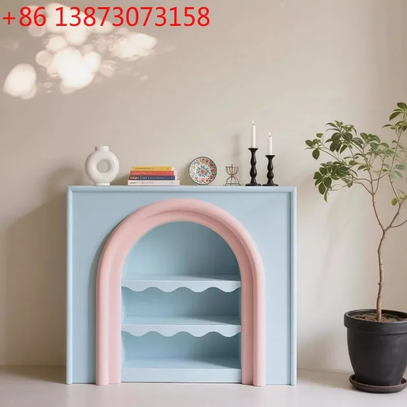 

Dopamine Fireplace Cabinet New Cream Wind Household Solid Wood Fireplace Rack Decorative Cabinet Shelf Storage Cabinet Locker
