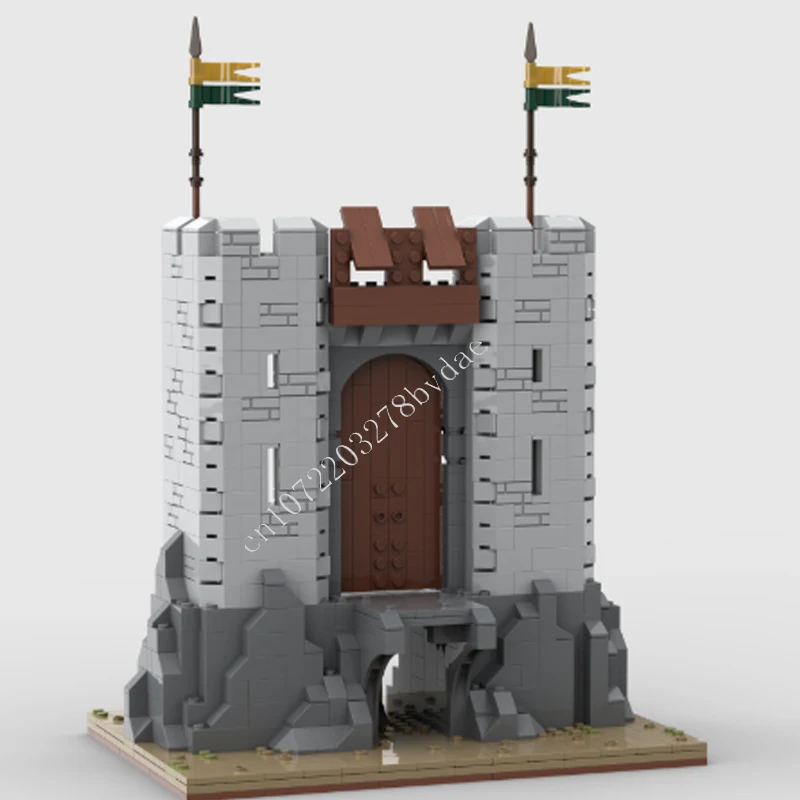 1136PCS MOC Medieval Castle Building Block Model Gate of Helms Deep Technical Brick DIY Assembly Set Toy For Child Holiday Gift