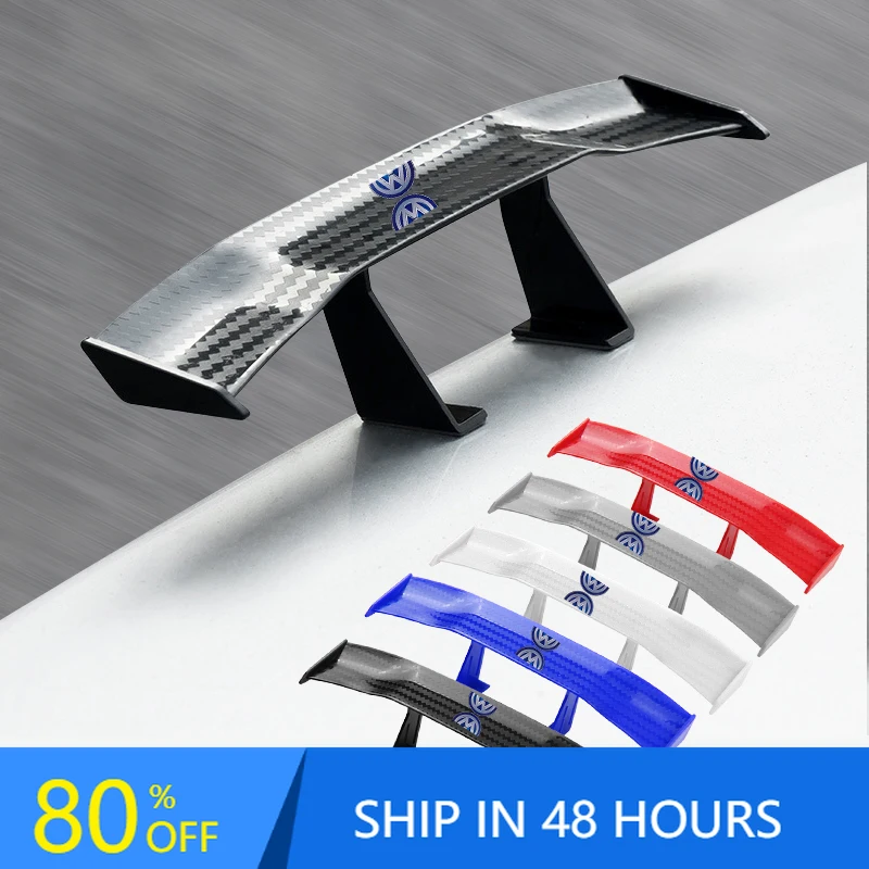 

Car Tiny Tail Wing Black ABS Mini Rear Wing Spoiler Car Refitting Tool For Volkswagen VW Golf 4 7 MK3 4 7 Touran Polo Passat