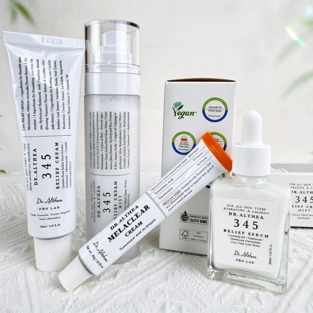 Korean Original Skincare Brand Dr. Althea 345 Soothing Repair Set Supplies Deep Hydrating Nourishment Repairs Weakened Barrier