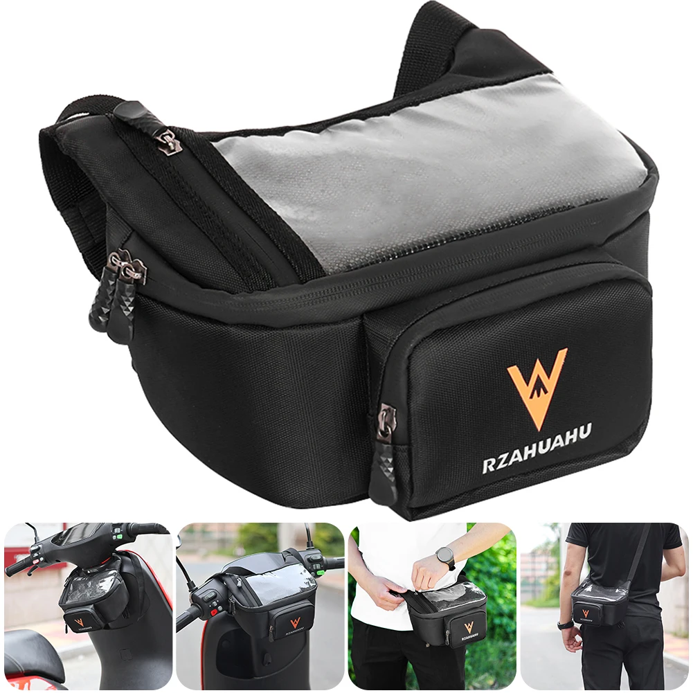 

Touch Screen Motorcycle Handlebar Bag Large Capacity Motorcycle Front Bag Multifunction Waterproof for Electric Bike Motorcycle
