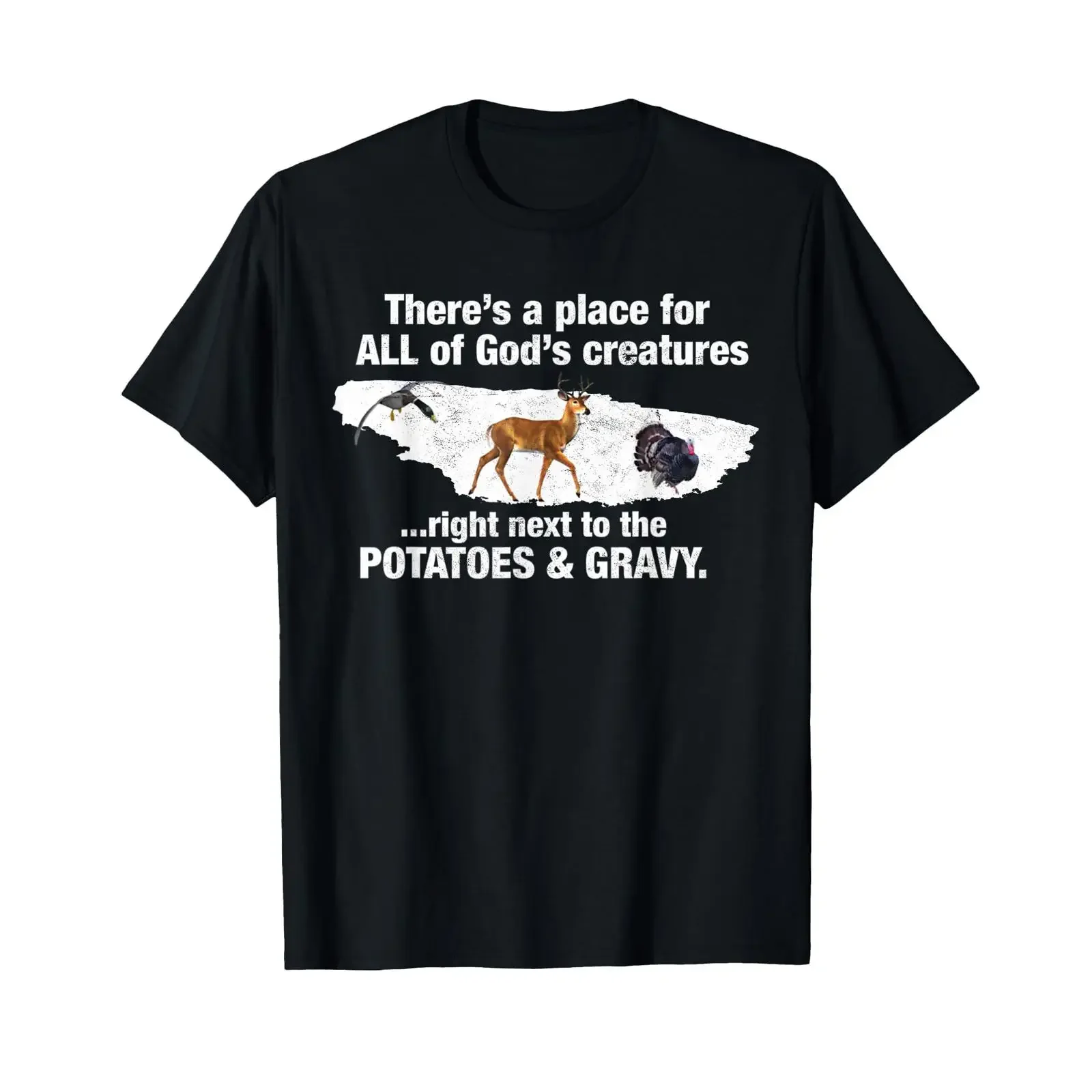 Ein Ort für alle Geschöpfe Gottes Lustiges, köstliches T-Shirt mit Tieren, Vintage-Waschung, modisch, Unisex, atmungsaktiv, weich, vielseitig