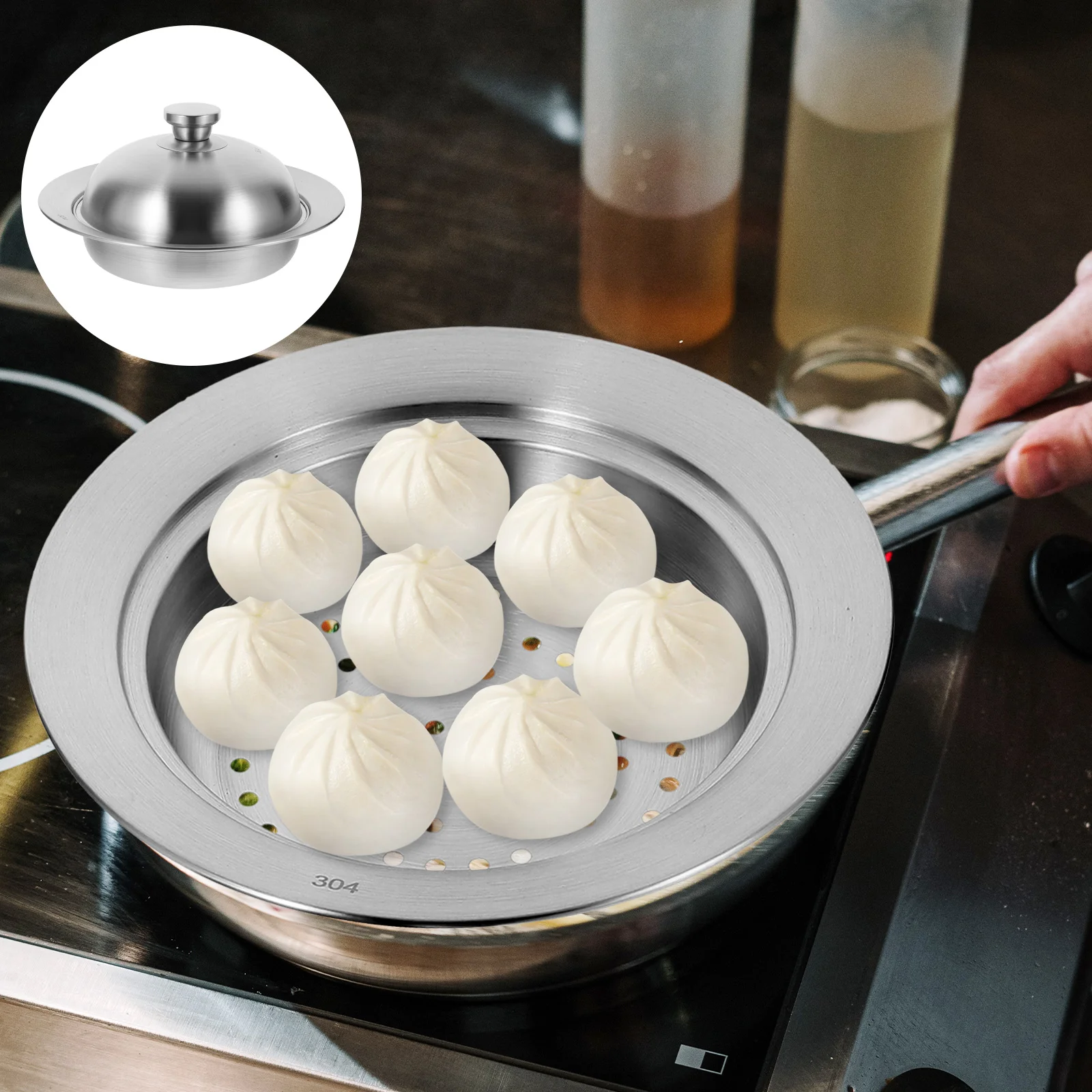 

Stainless Steel Food Steamer Kitchen Multi-Functional Household Electric Steamer for Home Restaurant Use Long Lasting