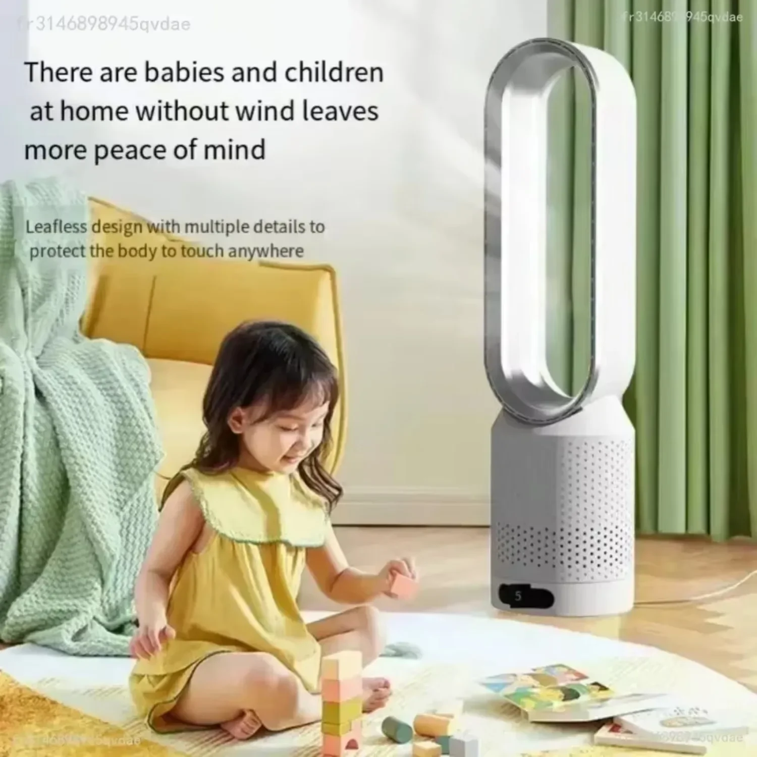 برج مروحة كهربائية فائق الهدوء ، تنقية الهواء ، الدورة الدموية بلا شفرات ، فائقة الهدوء ، مكتب عنبر ، أرضية ، غرفة ،