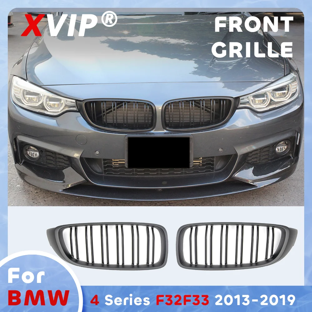 

XVIP Matte Black Double Line Style Front Bumper Grille For BMW 4 Series F32 F33 2013-2019