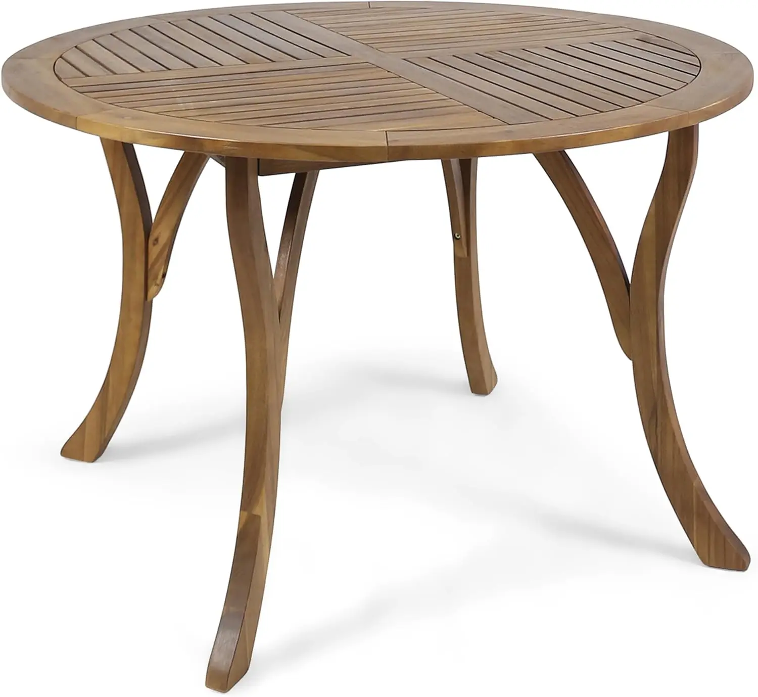 

Adn Outdoor 47" Round Acacia Wood Dining Table, Teak