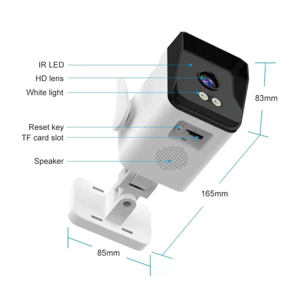 Vstarcam 3MP Waterproof IP Camera Audio Outdoor Bullet CCTV Home Humanoid Detection Color Night Vision 5X Zoom Security Camera