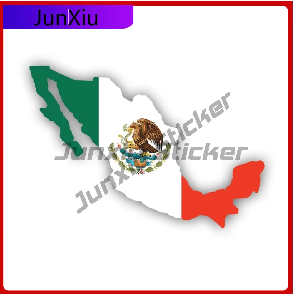 

Mexico Shaped Mexican Flag Sticker Uv Protected Decals State Flag Patriotic Car Sticker Vinyl Decal Die Cut Sun Protection