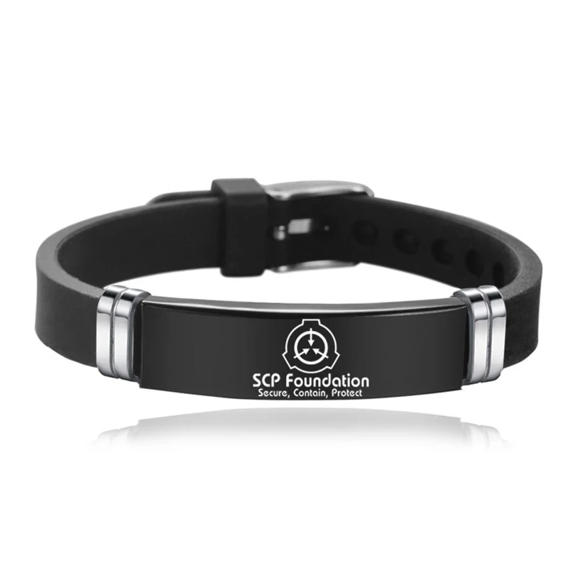 Game SCP Foundation Bangle Bracelets Special Containment Procedures Sport Casual Stainless Steel Cool Jewelry Gifts