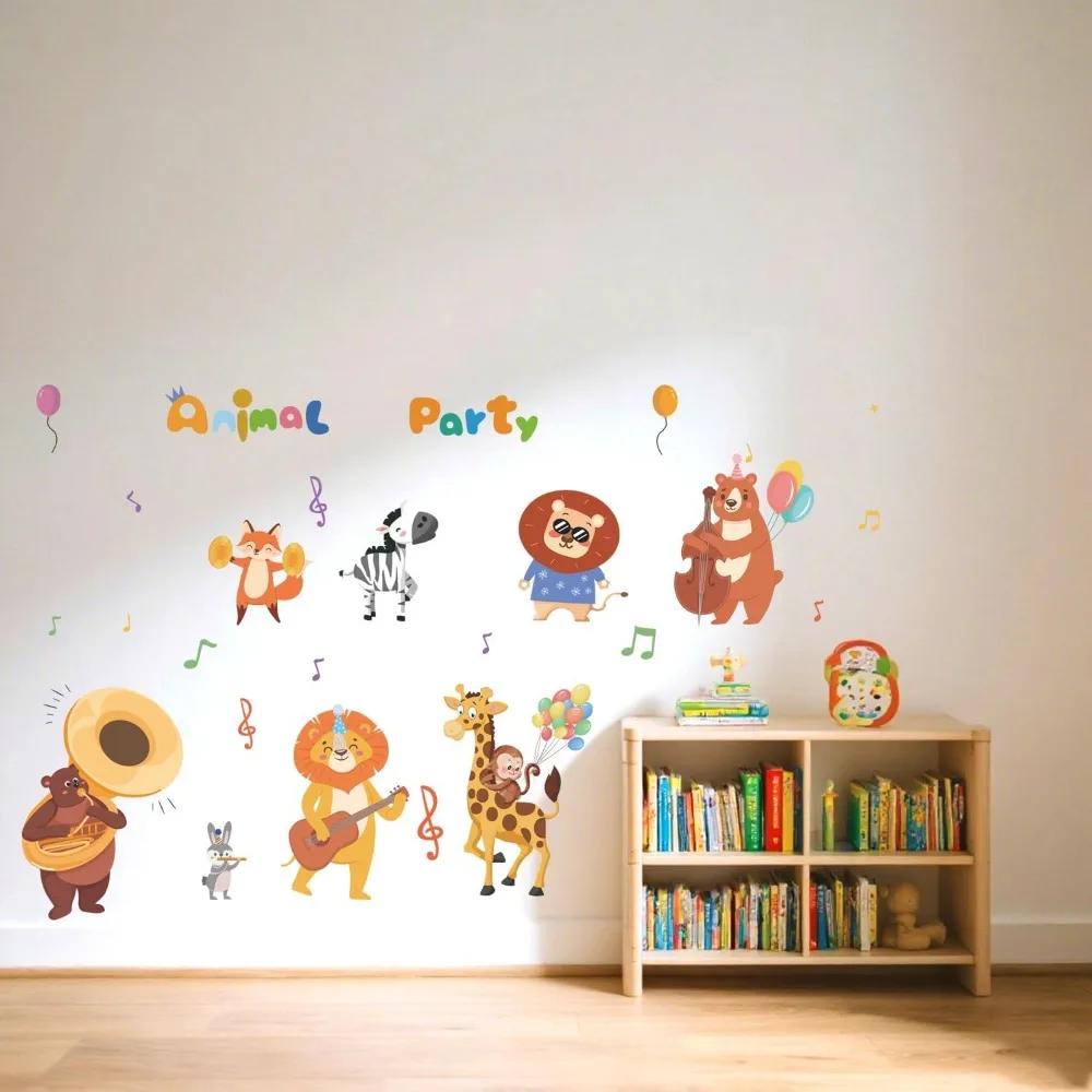 Large Colorful Animal Wall Stickers for Kids' Playroom, Daycare, and Bedrooms view 5
