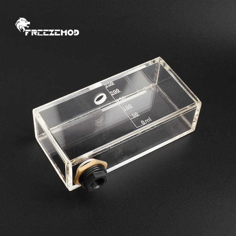 

FREEZEMOD Computer Water Cooling Mini Reservoir Res Transparent Acrylic Square Tank Box PC Cooler