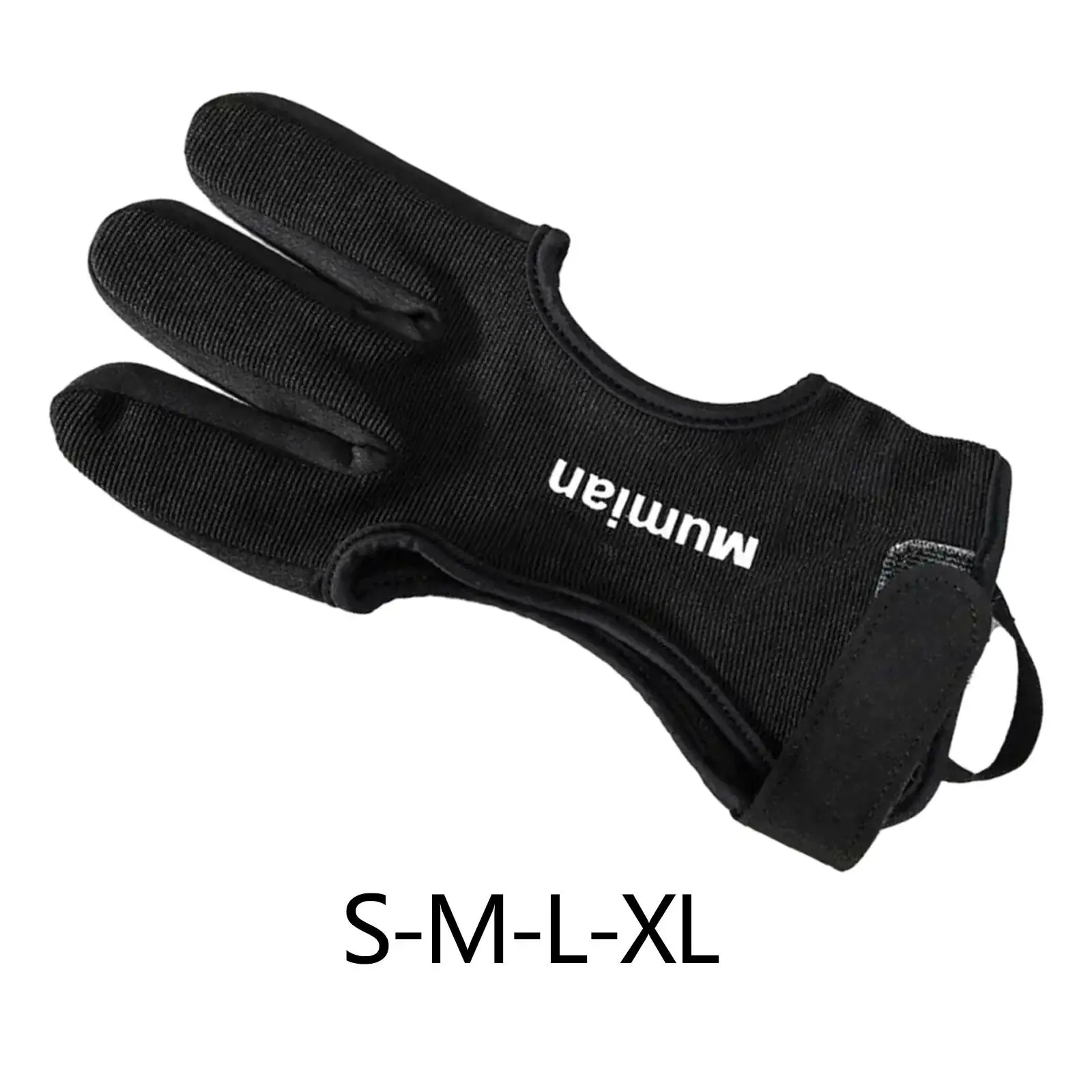 Three Finger Archery Gloves Adjustable Strap Padded Tips Hunting Protection for Recurve Compound Bow