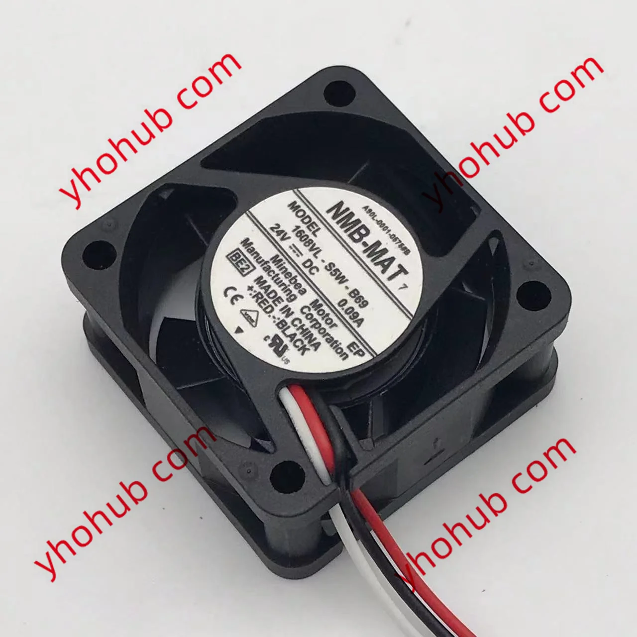 NMB-MAT 1608VL-S5W-B69 BE2 DC 24V 0.09A 3-Wire 40x40x20mm Server Cooling Fan