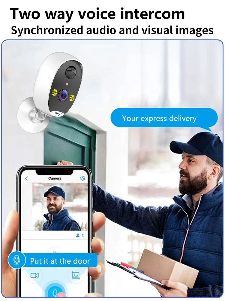 2MP 1080P IPC360Home APP Battery Power Low Comsunption IP Camera AI Humanoid Detection Home Security CCTV Monitor