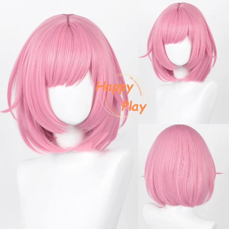 

IN STOCK Anime Ootori Emu Cosplay Wig 34cm Simulated Scalp Pink Women Wigs Heat Resistant Synthetic Hair Halloween + Wig Cap