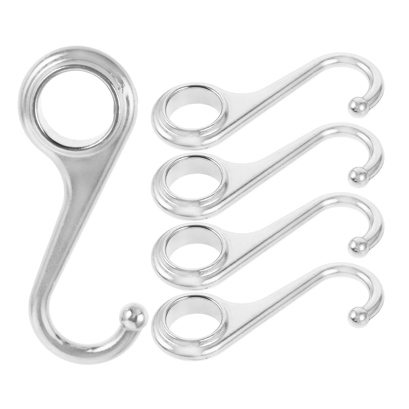 5Pcs Multipurpose Metal Ring Hooks Modern Minimalist Design Heavy Duty Hooks for Closet Wardrobe Kitchen Bathroom Hanging view 5