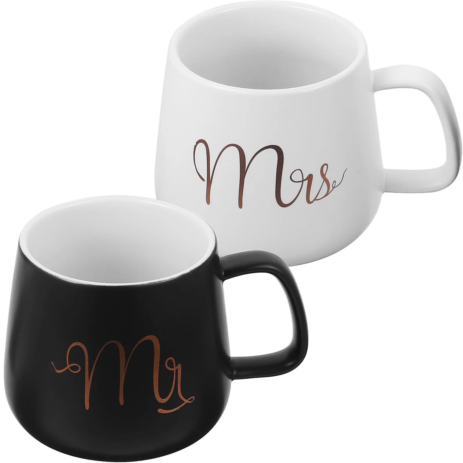 

2Pcs Wedding Anniversary Coffee Mugs Ceramic Couples Coffee Cup with Handle Tea Latte Mug and Mugs