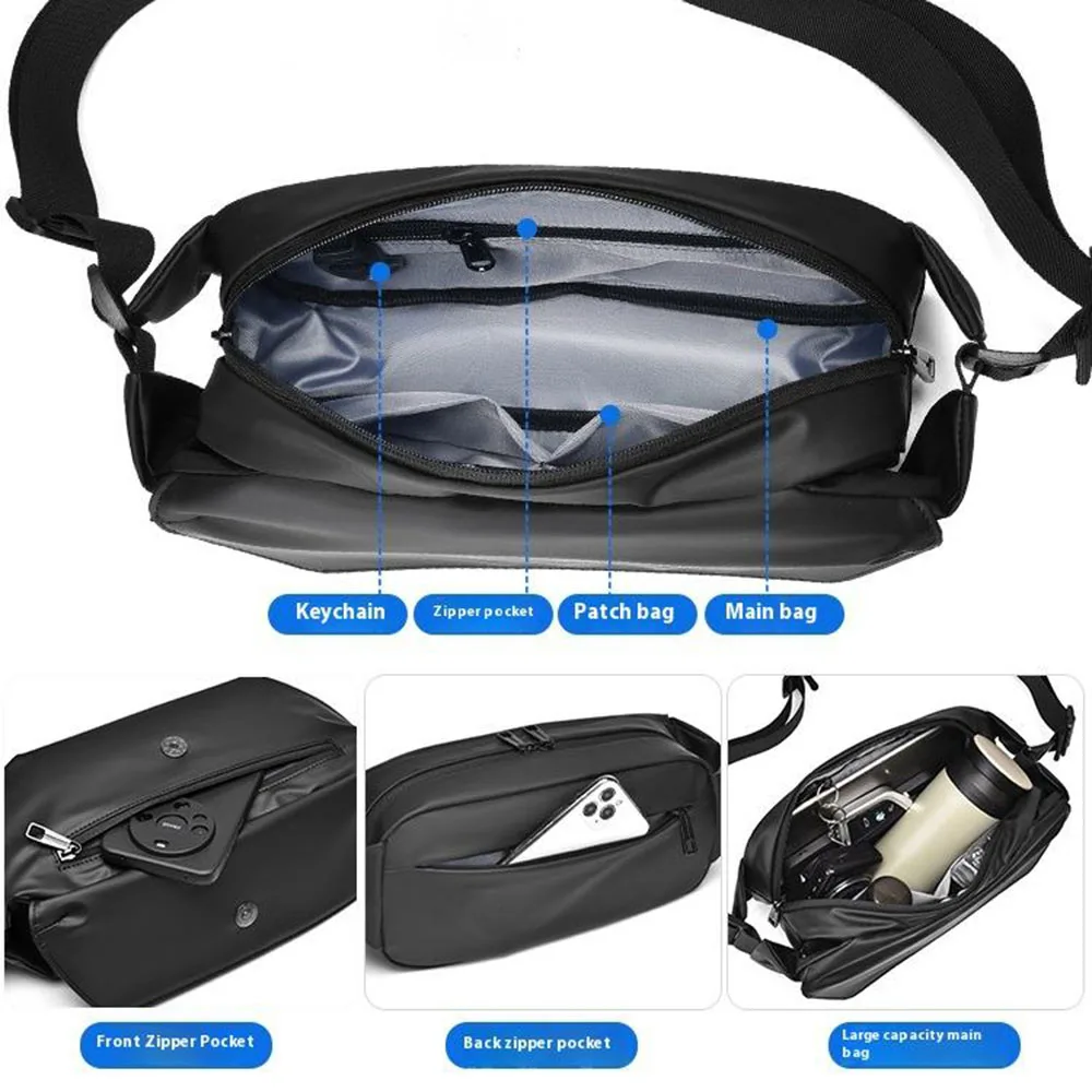 حقيبة كروس للرجال من Geestock خفيفة الوزن وبسيطة وحقيبة حمل يومية وحقيبة صغيرة للتنقل كاجوال للسفر ومتعددة الاستخدامات وحقيبة كتف